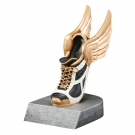 Winged Shoe Track Trophy in Colored Resin