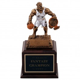 2 TIER LARGE FANTASY BASKETBALL PERPETUAL AWARD 20 YEARS TOP OF THE LINE GOLD * 