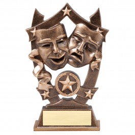 Drama Trophies Resin Drama Masks Theatre Acting Award 2 sizes FREE Engraving 
