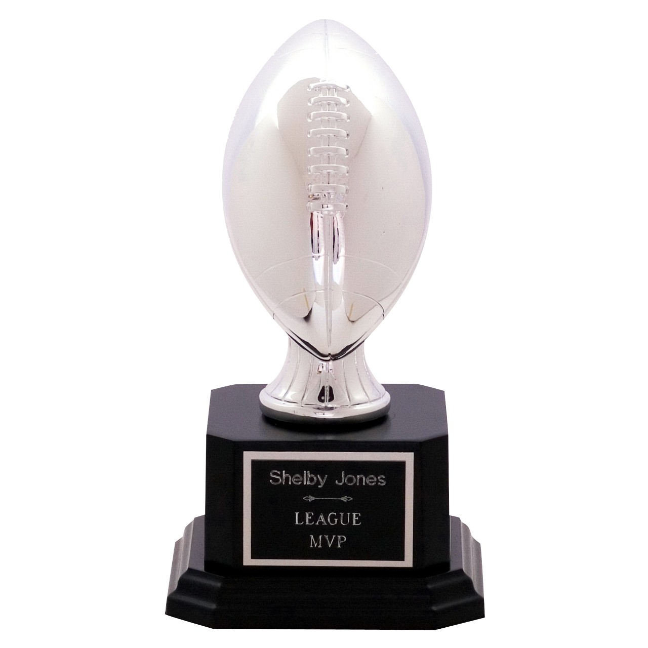 Personalised 4.25 Antique Silver Tone Football Trophy 