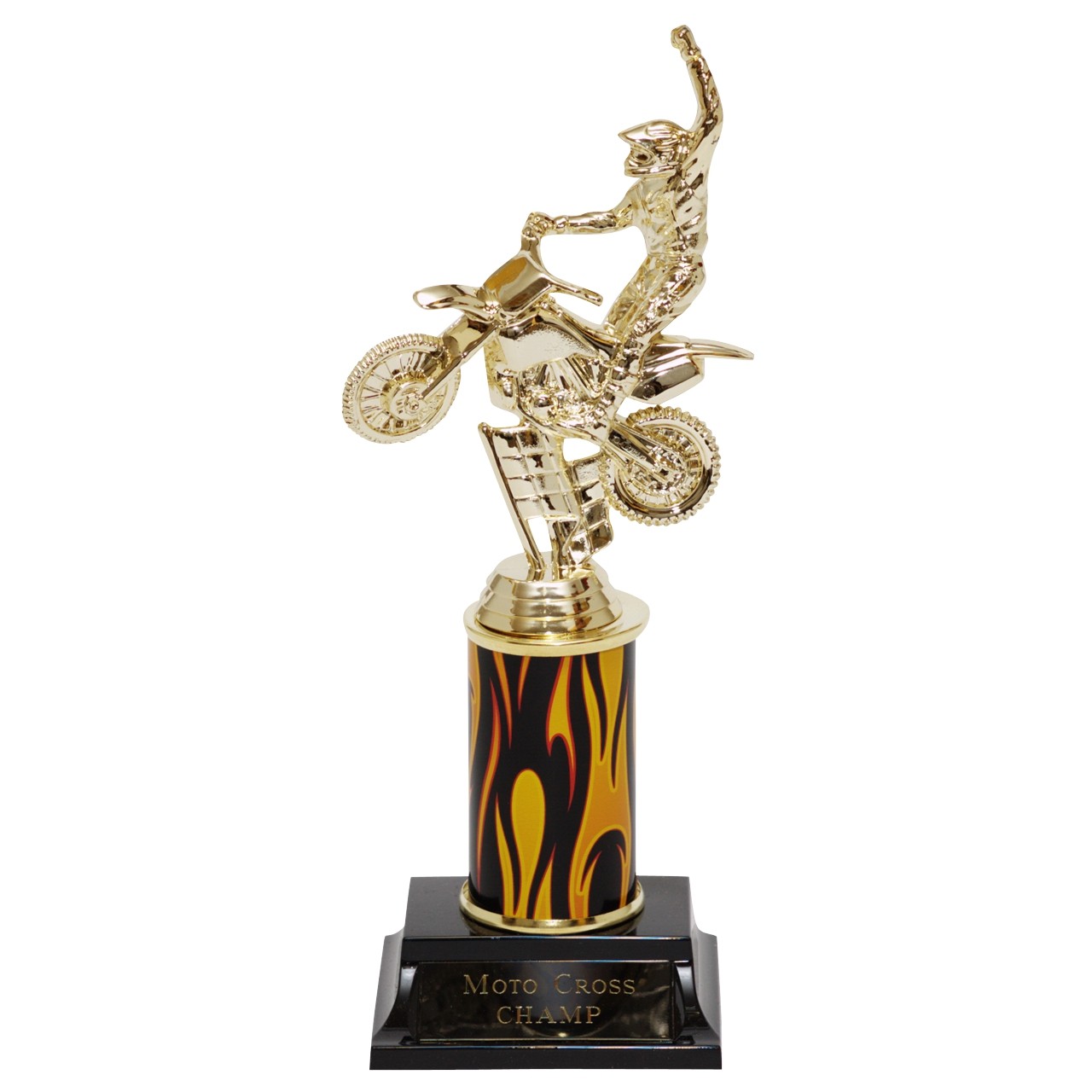 Motorcross Trophy twt T6088 Marble Base 175mm,FREE Engraving Antique Gold 