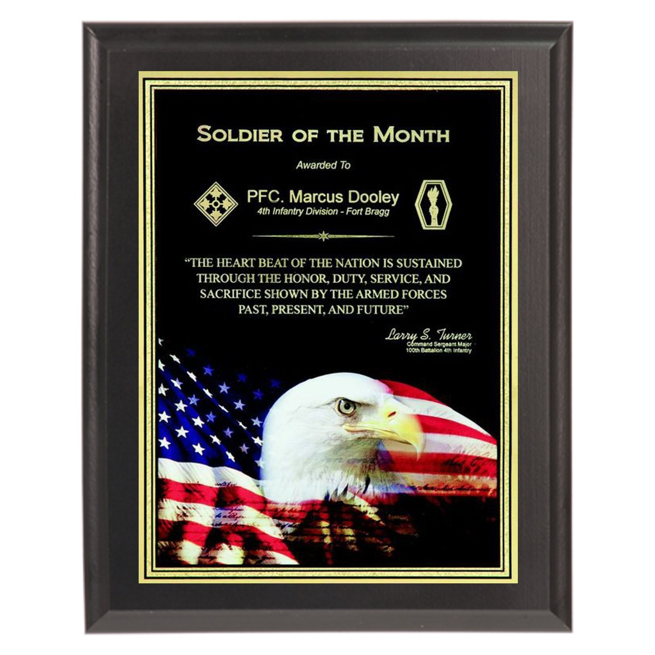 eagle resin plate patriotic trophy award MX2015 american flag 