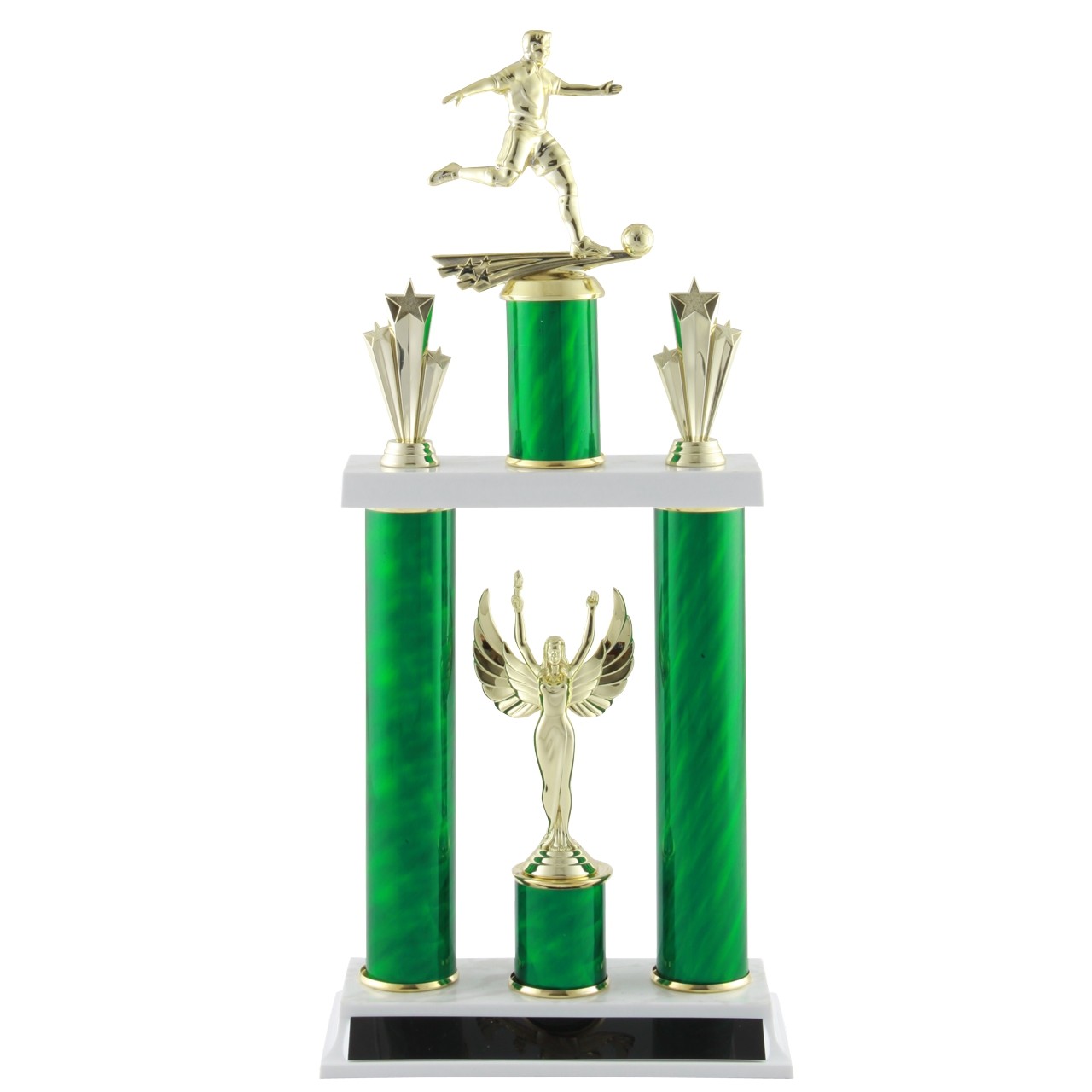 4.5" tall Gold Male Soccer trophy topper 