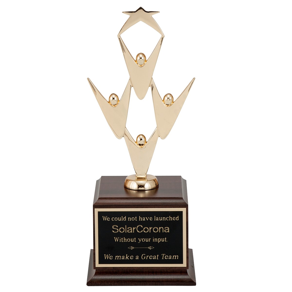 Teamwork Trophy with 3 Lines of Custom Text Teamwork Trophy with 3 Lines of Custom Text