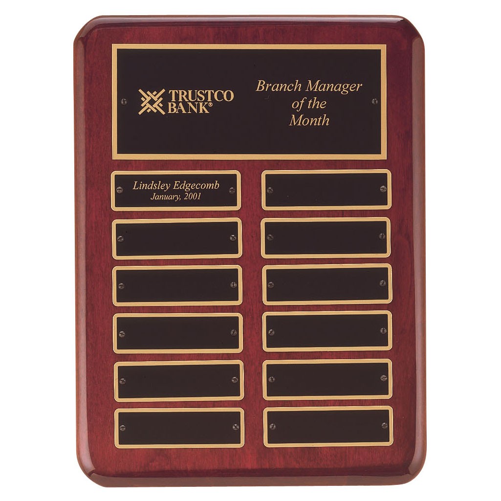 7 x 9 Chatoyant Rosewood Etched Recognition Trophy Plaque Awards Prime Corporate Above and Beyond Plaques 