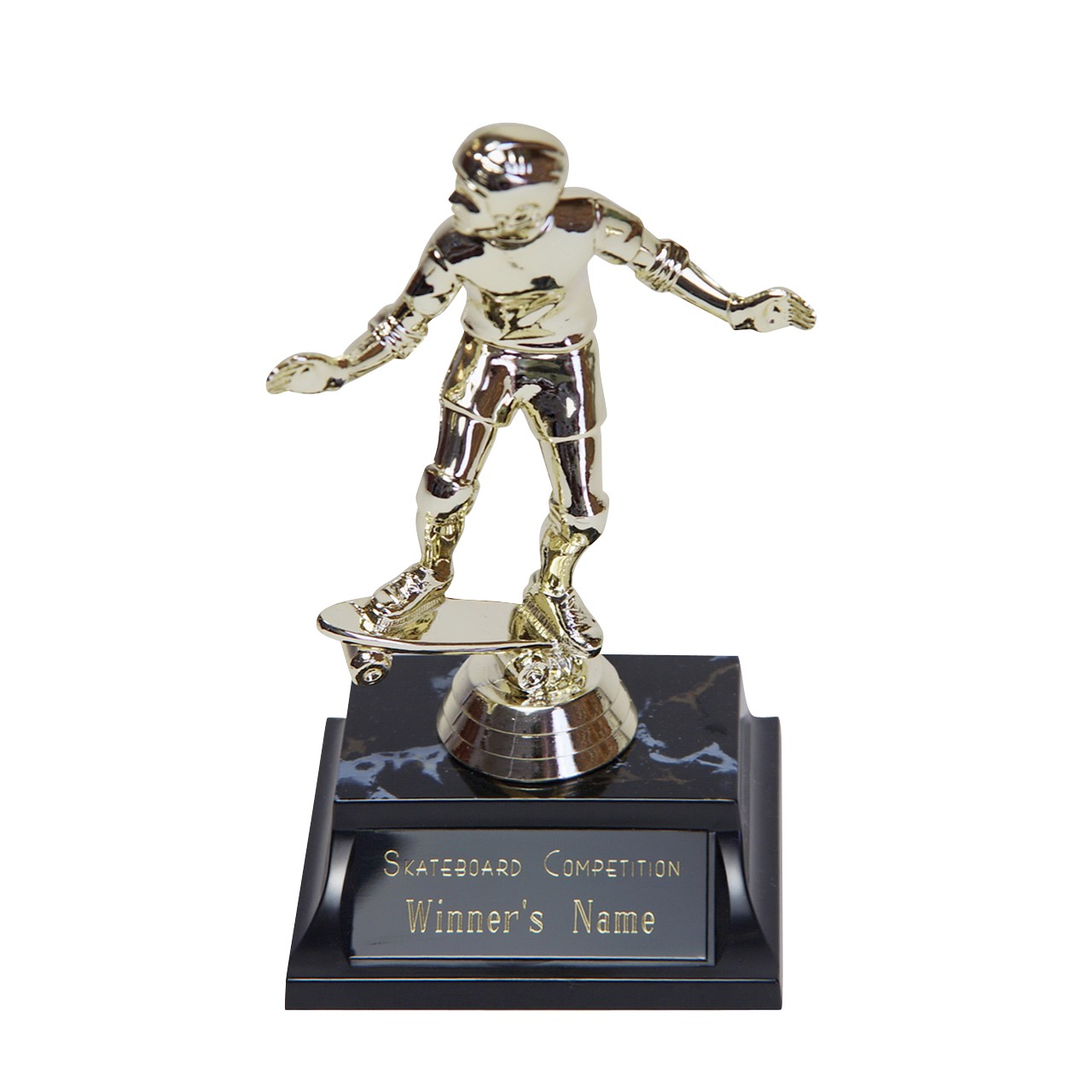 Crown Awards Skateboard Rider Trophies Gold Stars Skateboard Rider Trophy with Custom Engraving