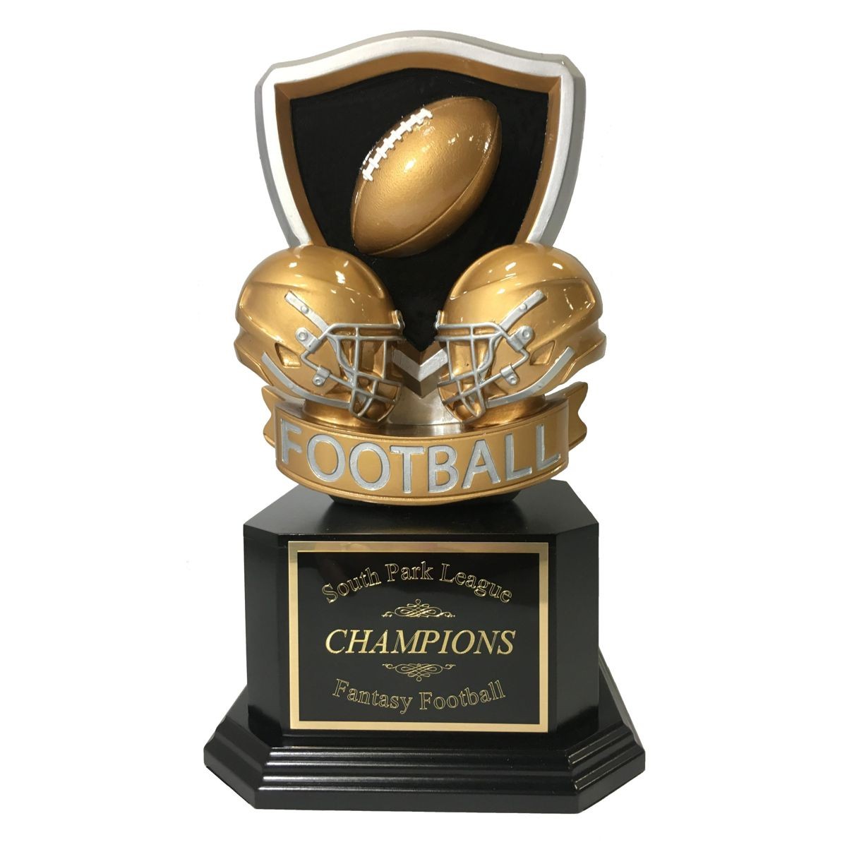 6 YEAR COLOR FOOTBALL FANTASY FOOTBALL TROPHY SHIPS IN 1 DAY! FREE ENGRAVING
