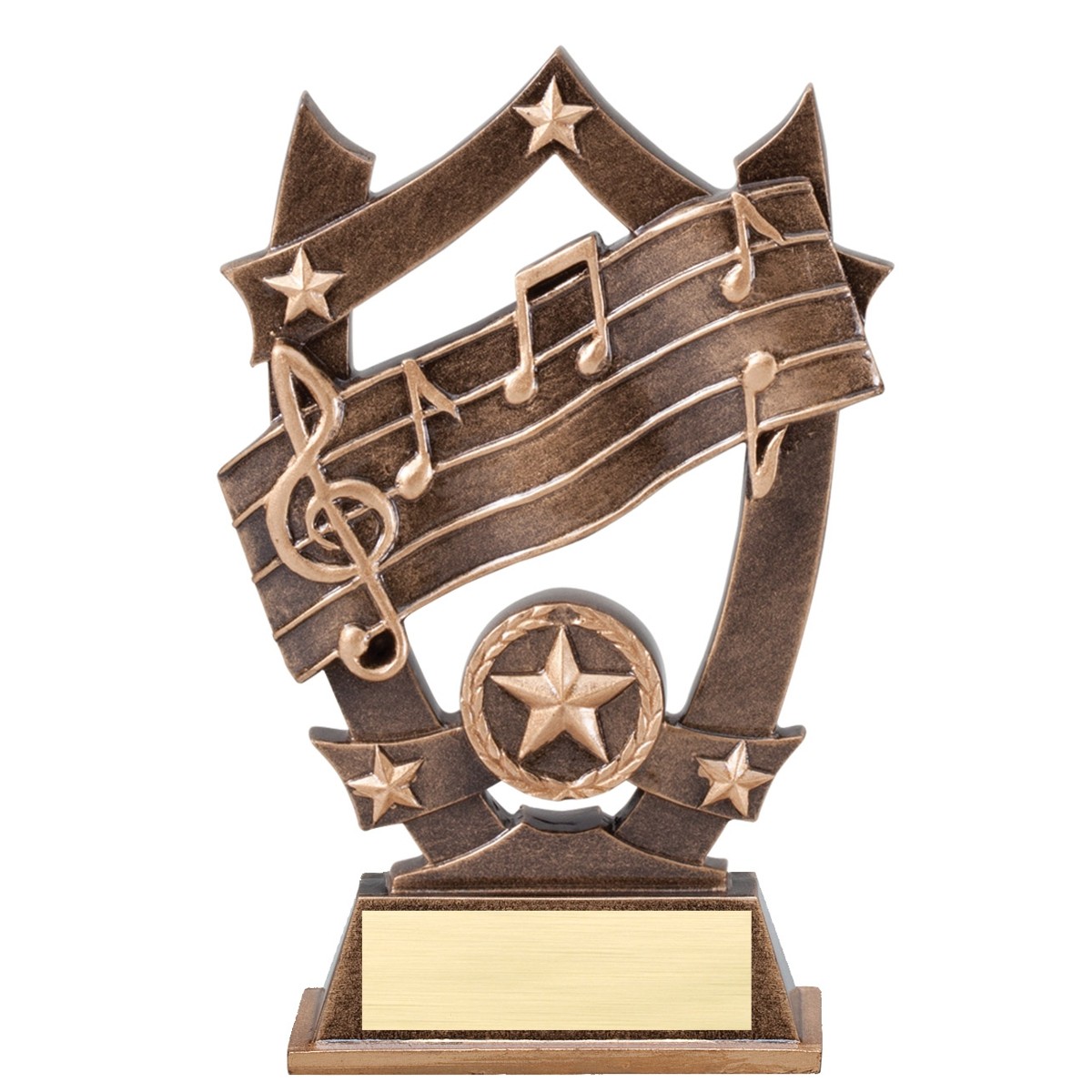 Multisport Award Gold & Black Stars around Centre Piece Trophy FREE Engraving 