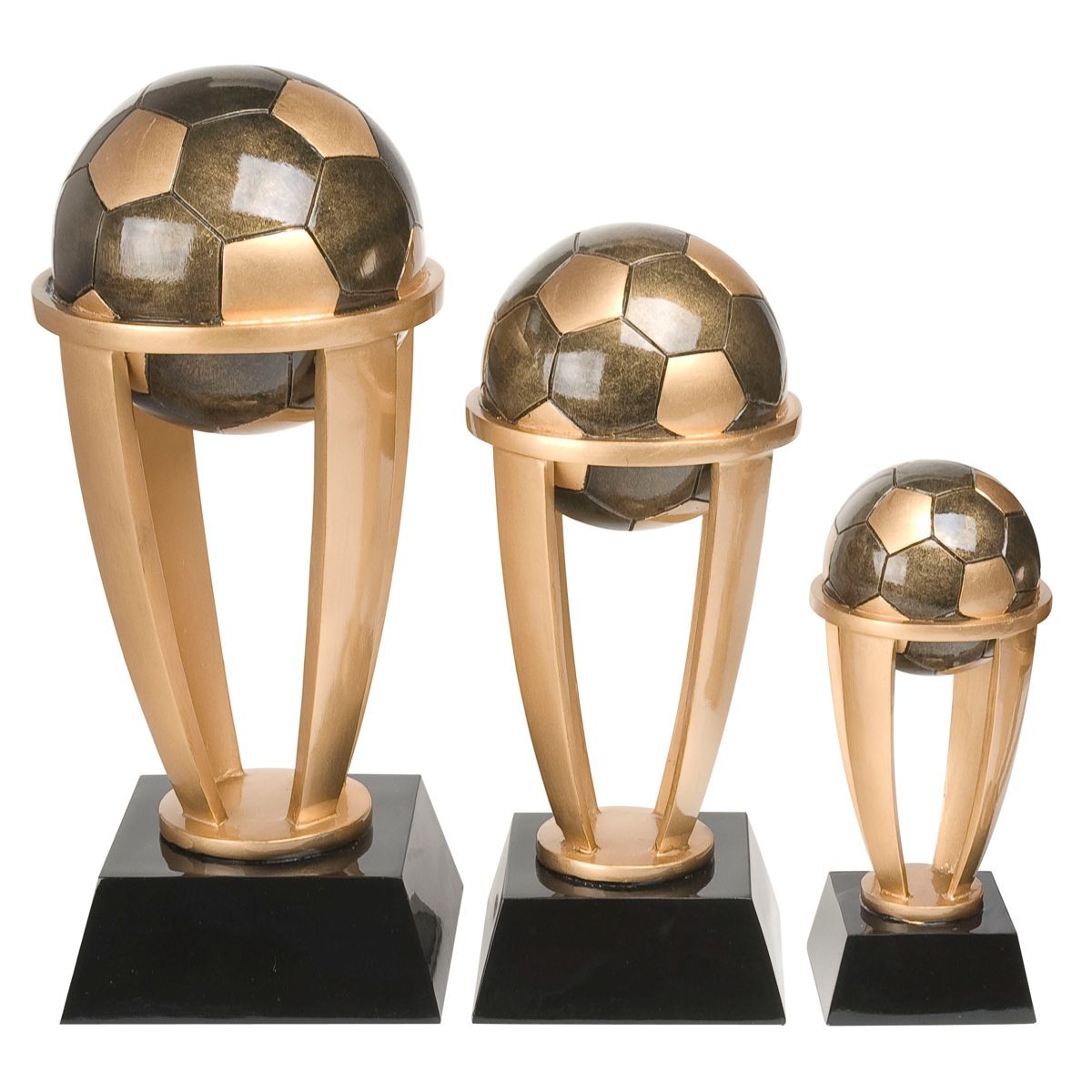 Soccer Resin Trophy 5" tall with  FREE custom engraved plate 