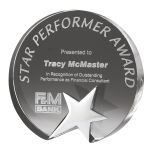 Metal Star Circle Crystal Award