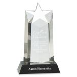 Black Base Shooting Star Crystal Award