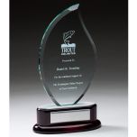 Luminary Jade and Rosewood Glass Trophy