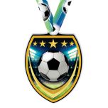 Vivid Color Soccer Shield Medallions