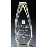 Clovis Tip Golden Acrylic Award