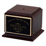 Dark-Finish Wood Award Base