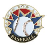 Patriotic Burst Baseball Medallion