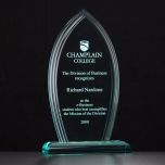 Grooved Flame Jade Acrylic Trophy