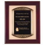 Bronze Cast Rosewood Frame Plaque