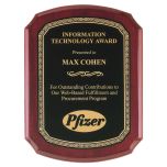 Gold Leaf Border Rosewood Plaque