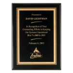 Highlighted Gold Border Black Plaque