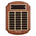 Notched Edge Perpetual Walnut Plaque