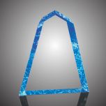 Color Peaked Acrylic Wedge Award - Blue