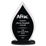 Black Raindrop Acrylic Trophy