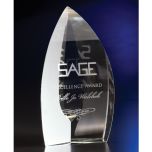 Proud Clear Crystal Gratitude Award
