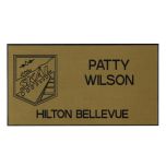 Custom Four Line Etched Name Tag