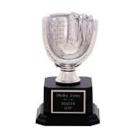 Silver Baseball Mitt Trophy