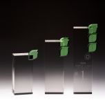 Flora Leaf Crystal Block Award