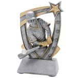 3-D Action Star Resin Baseball Trophy