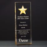 Star Accented Acrylic Wedge Plaque