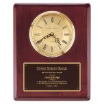 Mahogany and Gold Custom Clock Plaque