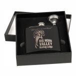 Matte Black Colored Flask in Gift Box