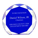 Blue Sunburst Acrylic Award