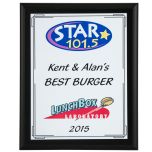 Full Color Sublimated Black Plaque