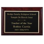 Scarlet Red Wood Plaque with FREE engraving