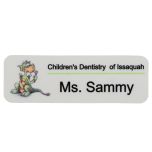 White Name Badges - 1"x3" rectangle