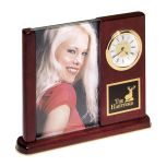 Engraved Desk Clock with Photo Frame