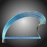 Blue Wave Acrylic Trophies