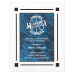 Clear Border Acrylic Award Plaques - Blue