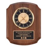 Personalized Walnut Plaque Wall Clocks