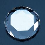 Facet Edge Octagon Crystal Paperweight