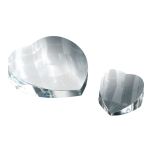 Slanted Heart Optical Crystal Paperweight