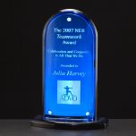 Arched Blue Mirror Acrylic Award