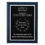 Sapphire Blue Wood Plaque - free engraving