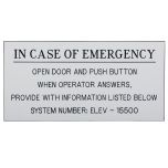 Engraved Plastic Sign - Large Text (100+ characters) - white with black letters