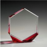 Red Hexagonal Crystal Award