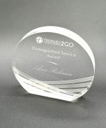 Clear Etched Circle Acrylic Award